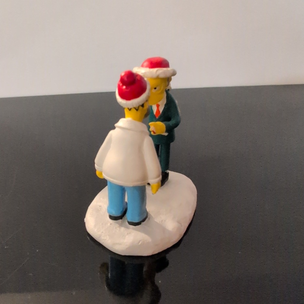Hawthorne Village The Simpsons Christmas Bonus Homer Mr Burns Figurine 2005 - Picture 3 of 5